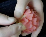 ブーケサラダ♪ゆで卵とハムであじさい♪作り方4写真