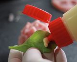 ブーケサラダ♪ゆで卵とハムであじさい♪作り方5写真