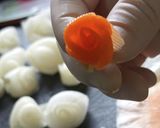ブーケサラダ♪ゆで卵とハムであじさい♪作り方9写真