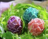 ブーケサラダ♪ゆで卵とハムであじさい♪作り方12写真