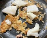 手抜きもんじゃ風海鮮焼き作り方2写真