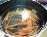 豆苗と人参のわさびみそだれ和え作り方1写真