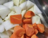 煮こみ10分で簡単味しみ!鶏大根作り方1写真