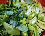 小松菜でさっぱり肉豆腐♪簡単煮こみ5分作り方1写真