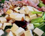 小松菜でさっぱり肉豆腐♪簡単煮こみ5分作り方3写真
