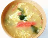 旨味たっぷり【カニカマと卵のお味噌汁】作り方6写真