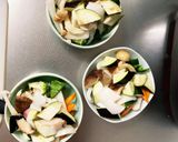 肉無チクワさっぱり洋風親子丼味野菜炒め作り方11写真