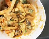 肉無チクワさっぱり洋風親子丼味野菜炒め作り方16写真