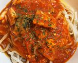 鯖缶でつくる和風トマトソース作り方4写真