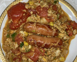 トマトと玉子とソーセージの炒め物　210作り方8写真