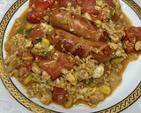 トマトと玉子とソーセージの炒め物　210作り方9写真