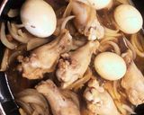 市販のタレをダブル使いで！鶏手羽のお酢煮作り方4写真