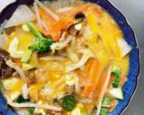 お一人様野菜たっぷりレモン風味梅親子丼風作り方15写真