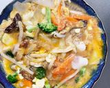 お一人様野菜たっぷりレモン風味梅親子丼風作り方16写真