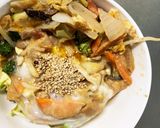 お一人様野菜たっぷりレモン風味梅親子丼風作り方21写真