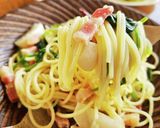 蕪とパンチェッタとほうれん草のパスタ作り方8写真