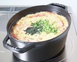 旨味たっぷり【カニカマと卵のお味噌汁】作り方5写真