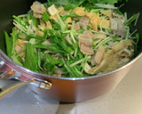 豚肉と油揚げ・水菜のハリハリ煮★簡単作り方3写真