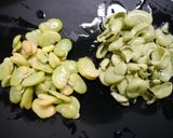 レンジで簡単！そら豆ベーコンちょい辛炒め作り方2写真