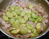レンジで簡単！そら豆ベーコンちょい辛炒め作り方4写真