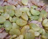 レンジで簡単！そら豆ベーコンちょい辛炒め作り方5写真
