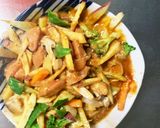 お一人様野菜たっぷりウスターウインナー丼作り方14写真