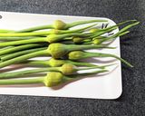レンチン5分で完成！ニンニクの茎サラダ作り方1写真