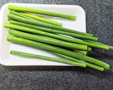 レンチン5分で完成！ニンニクの茎サラダ作り方2写真