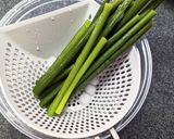 レンチン5分で完成！ニンニクの茎サラダ作り方5写真