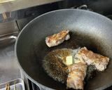 薄切り豚肉の巻き巻きバター醤油ステーキ作り方4写真