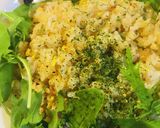 冷凍炒飯活用●チャーハンのベビーリーフ添作り方1写真