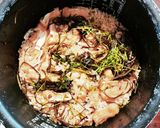 切り昆布と揚げと豆苗の炊き込みおむすび作り方2写真