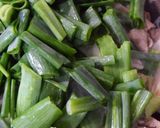 【春野菜】葉玉ねぎと豚肉炒め作り方4写真