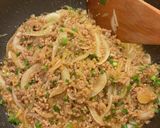 新玉ねぎと豚ひき肉のレタス包み作り方4写真