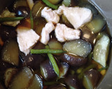 麺つゆで。鶏むねと茄子といんげんの治部煮作り方5写真
