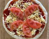 生ハムトマトとバジルのピザ作り方6写真