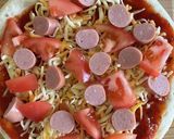大葉と紫玉ねぎのピザ作り方5写真