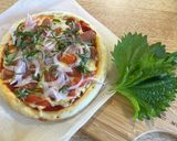 大葉と紫玉ねぎのピザ作り方7写真