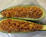 簡単♪ズッキーニの肉詰め／チーズ焼き作り方5写真