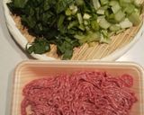 小松菜の肉味噌炒め作り方1写真