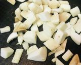 鶏肉＆豆苗の目玉ドライカレー作り方1写真