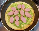 お好み焼き風ソーセージ入りホットケーキ作り方3写真