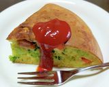 お好み焼き風ソーセージ入りホットケーキ作り方10写真