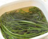 重曹を使ってわらびのあく抜き作り方2写真