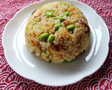 枝豆とあさりの佃煮のチャーハン♪作り方2写真
