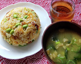 枝豆とあさりの佃煮のチャーハン♪作り方3写真