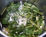 簡単！ほうれん草のかきたま汁　鶏がら味作り方3写真