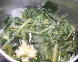 簡単！ほうれん草のかきたま汁　鶏がら味作り方4写真