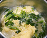 簡単！ほうれん草のかきたま汁　鶏がら味作り方5写真