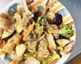 ピリ辛味噌焼豚味豚こま大根青椒肉絲風作り方16写真